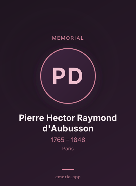 Memorial portrait of Pierre Hector Raymond d'Aubusson
