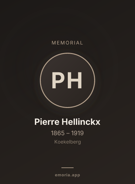 Memorial portrait of Pierre Hellinckx