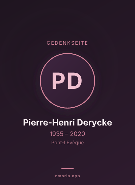 Gedenkportrait von Pierre-Henri Derycke