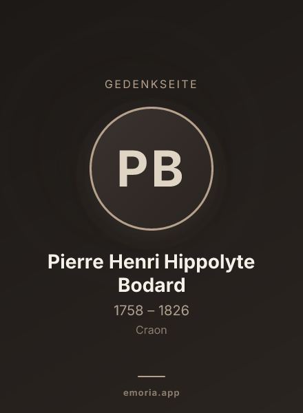 Gedenkportrait von Pierre Henri Hippolyte Bodard