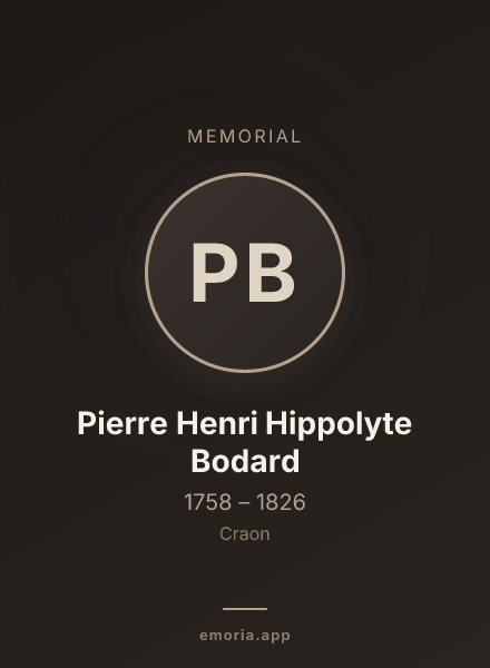 Memorial portrait of Pierre Henri Hippolyte Bodard
