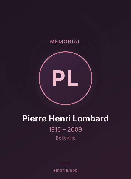 Memorial portrait of Pierre Henri Lombard