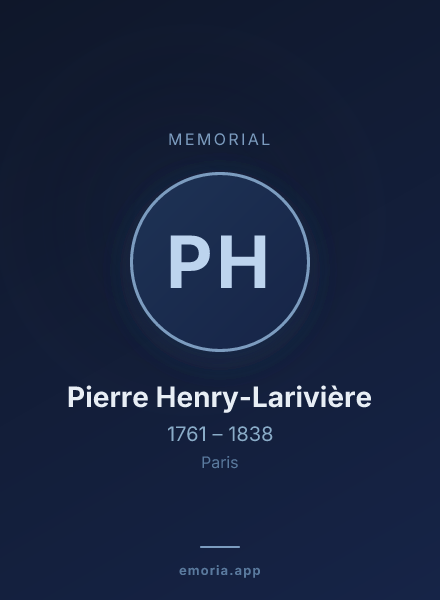 Memorial portrait of Pierre Henry-Larivière