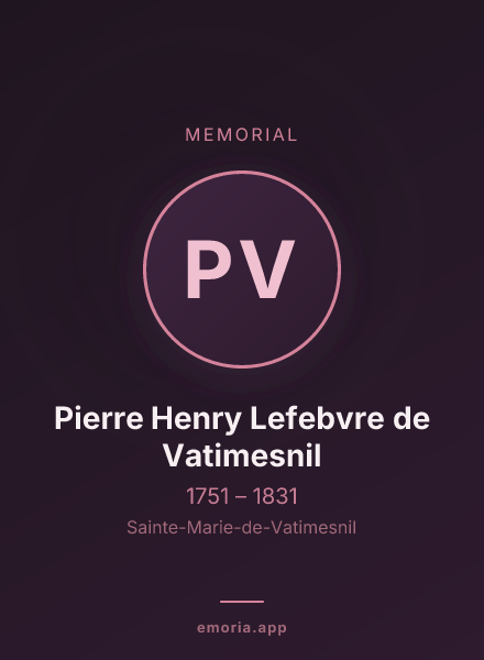 Memorial portrait of Pierre Henry Lefebvre de Vatimesnil