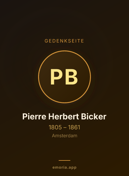 Gedenkportrait von Pierre Herbert Bicker