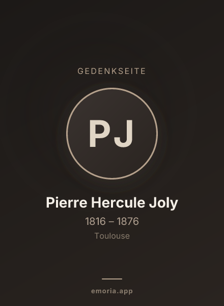 Gedenkportrait von Pierre Hercule Joly