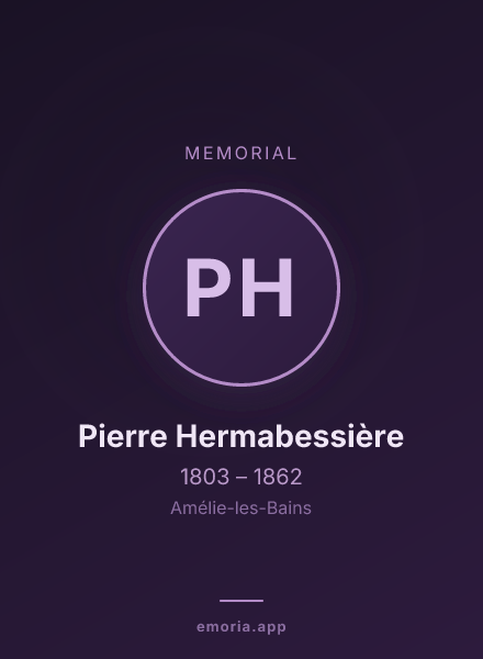 Memorial portrait of Pierre Hermabessière