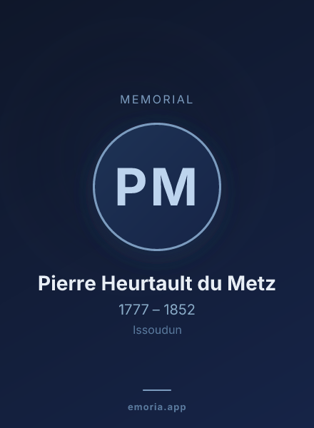 Memorial portrait of Pierre Heurtault du Metz