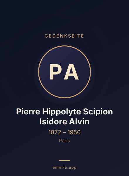 Gedenkportrait von Pierre Hippolyte Scipion Isidore Alvin