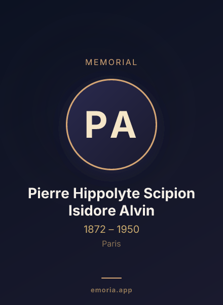 Memorial portrait of Pierre Hippolyte Scipion Isidore Alvin