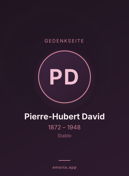 Gedenkportrait von Pierre-Hubert David