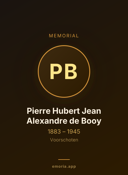 Memorial portrait of Pierre Hubert Jean Alexandre de Booy