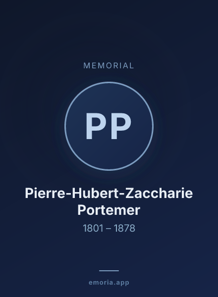 Memorial portrait of Pierre-Hubert-Zaccharie Portemer