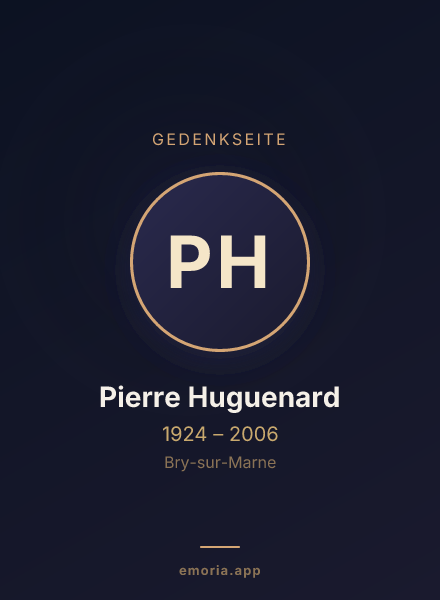 Gedenkportrait von Pierre Huguenard