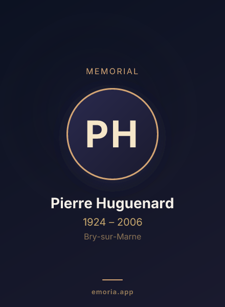 Memorial portrait of Pierre Huguenard