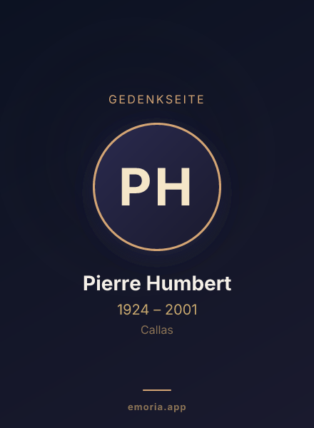 Gedenkportrait von Pierre Humbert