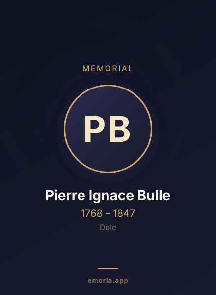 Memorial portrait of Pierre Ignace Bulle