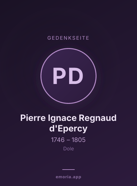Gedenkportrait von Pierre Ignace Regnaud d'Epercy