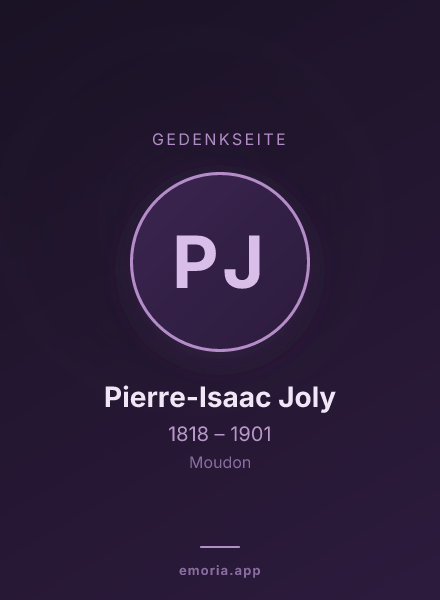 Gedenkportrait von Pierre-Isaac Joly