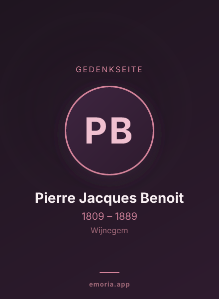 Gedenkportrait von Pierre Jacques Benoit