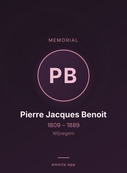 Memorial portrait of Pierre Jacques Benoit