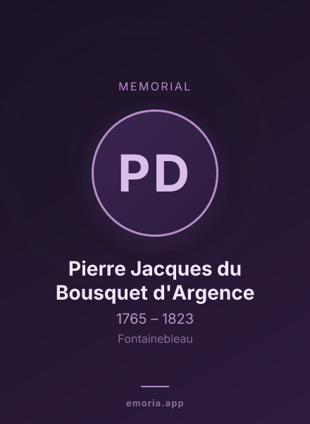 Memorial portrait of Pierre Jacques du Bousquet d'Argence