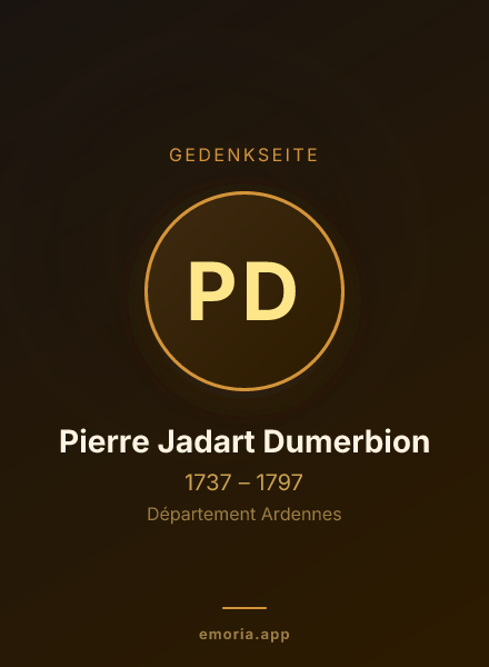 Gedenkportrait von Pierre Jadart Dumerbion