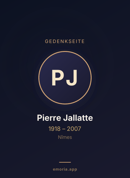 Gedenkportrait von Pierre Jallatte