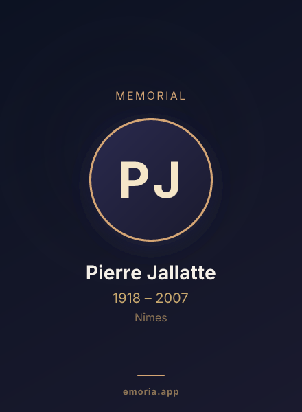 Memorial portrait of Pierre Jallatte