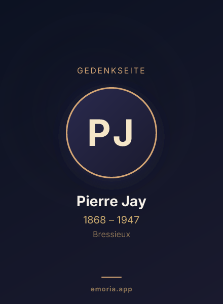 Gedenkportrait von Pierre Jay