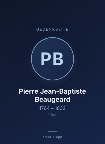 Gedenkportrait von Pierre Jean-Baptiste Beaugeard