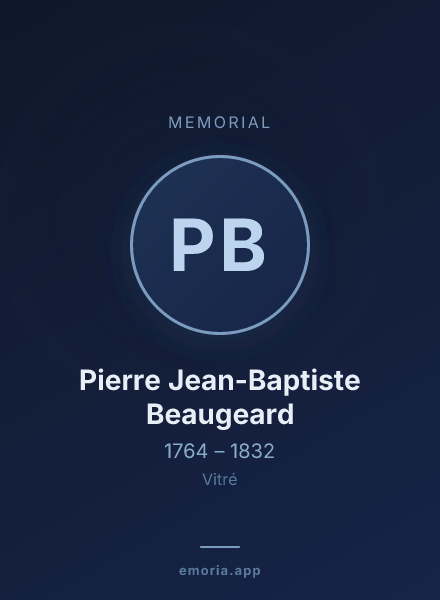 Memorial portrait of Pierre Jean-Baptiste Beaugeard