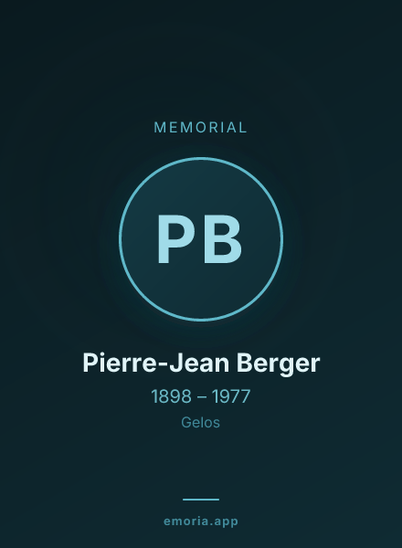 Memorial portrait of Pierre-Jean Berger
