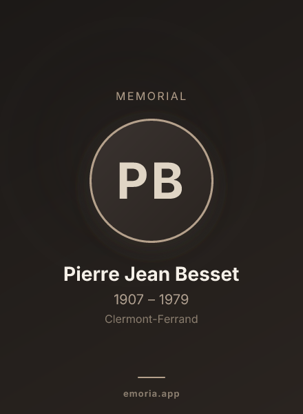 Memorial portrait of Pierre Jean Besset