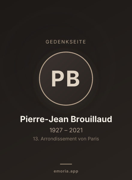 Gedenkportrait von Pierre-Jean Brouillaud