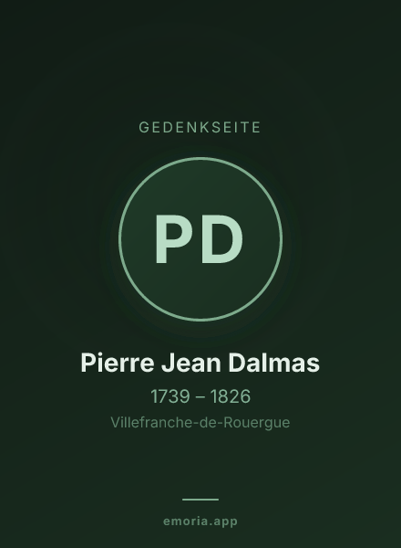 Gedenkportrait von Pierre Jean Dalmas