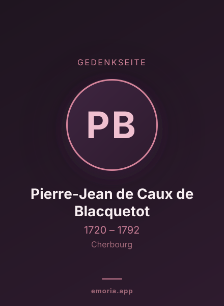 Gedenkportrait von Pierre-Jean de Caux de Blacquetot