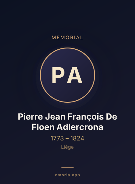 Memorial portrait of Pierre Jean François De Floen Adlercrona