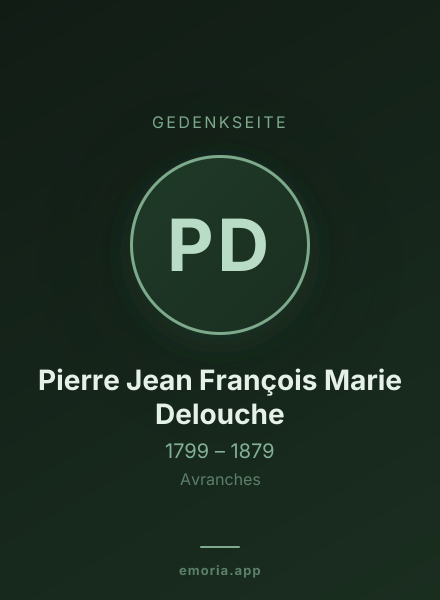 Gedenkportrait von Pierre Jean François Marie Delouche