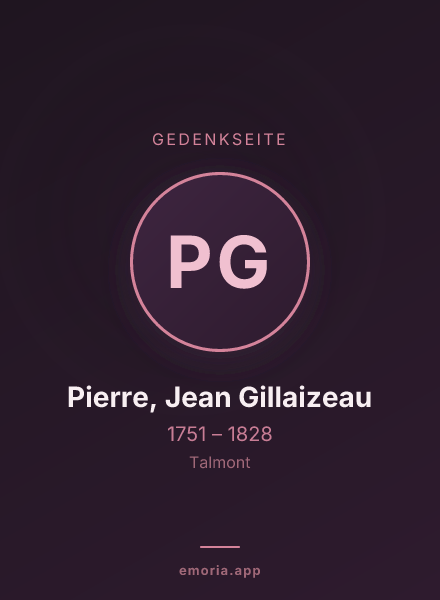 Gedenkportrait von Pierre, Jean Gillaizeau