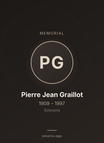 Memorial portrait of Pierre Jean Graillot