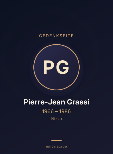 Gedenkportrait von Pierre-Jean Grassi