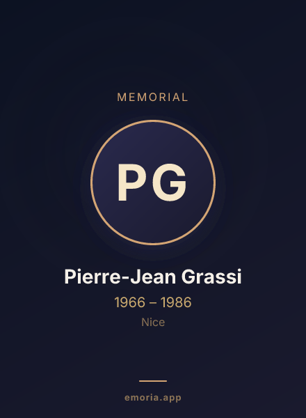 Memorial portrait of Pierre-Jean Grassi