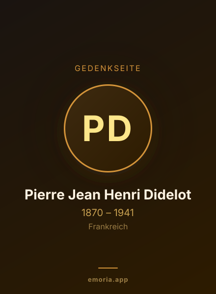 Gedenkportrait von Pierre Jean Henri Didelot