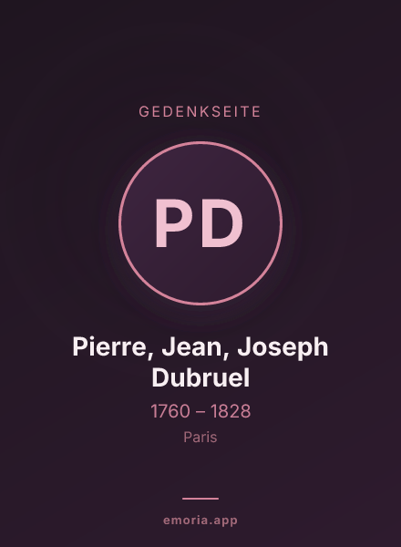 Gedenkportrait von Pierre, Jean, Joseph Dubruel