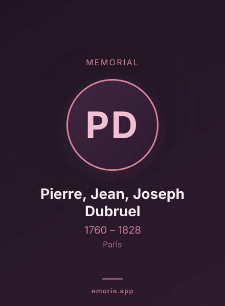 Memorial portrait of Pierre, Jean, Joseph Dubruel