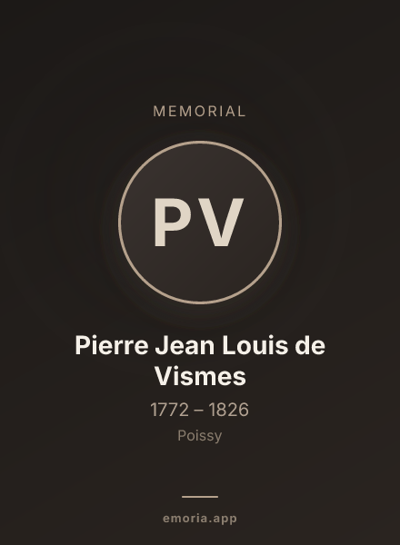 Memorial portrait of Pierre Jean Louis de Vismes