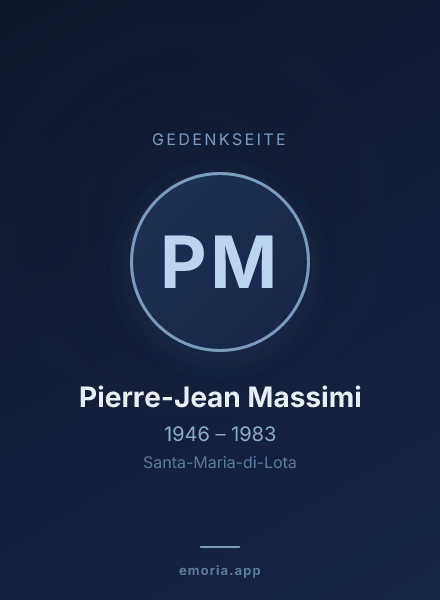 Gedenkportrait von Pierre-Jean Massimi