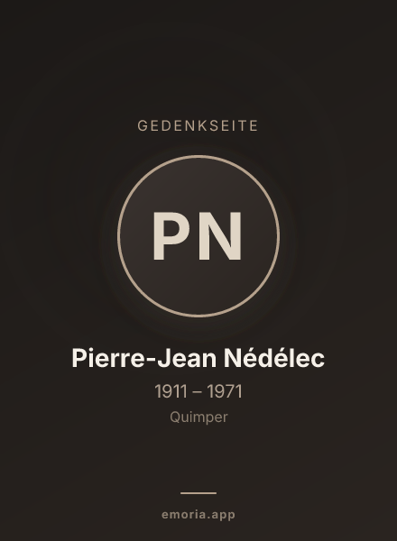 Gedenkportrait von Pierre-Jean Nédélec