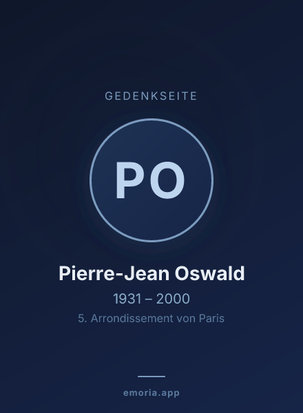 Gedenkportrait von Pierre-Jean Oswald